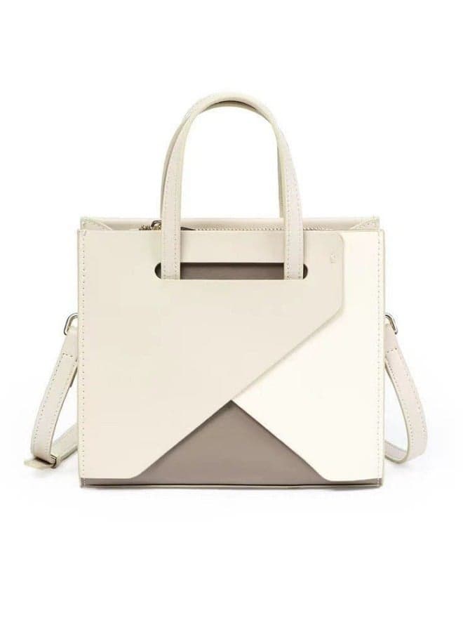 Women's Leather Shoulder Bag, Ladies Geometric Contrast Crossbody Bag Sling Bag Side Bag Carry Bag, Daily Commuting Large-capacity Handbag Tote Bags Clutch Bag Satchel Bag for Girls/College Students