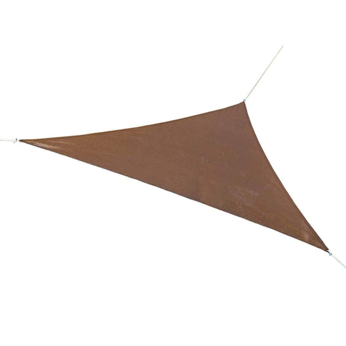 Coolaroo ReadyToHang Shade Sail 90 UV Block Breathable Outdoor Sun Shade with PreAttached Ropes for Patios Gardens Seasonal Use 16ft 5in Triangle Mocha