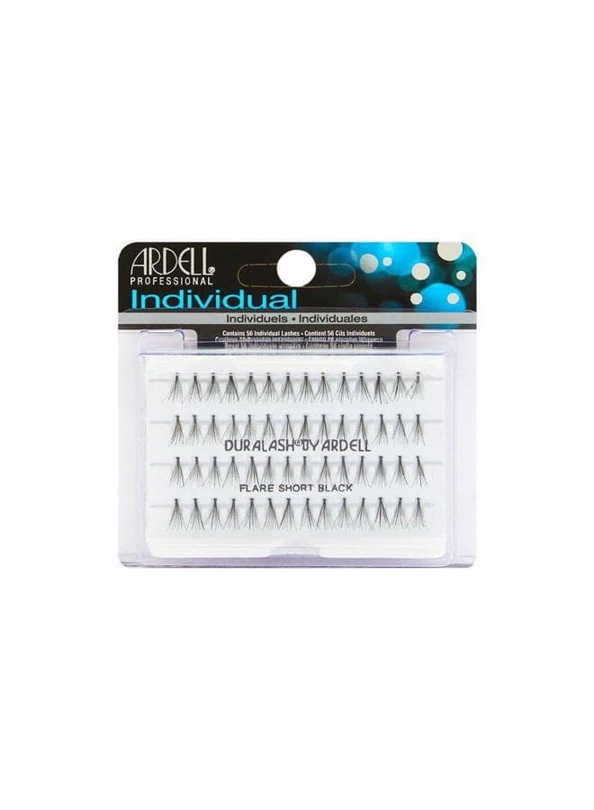 Dura Lash Lashes Flare Short Black 56 Individual Lashes, Packaging may vary