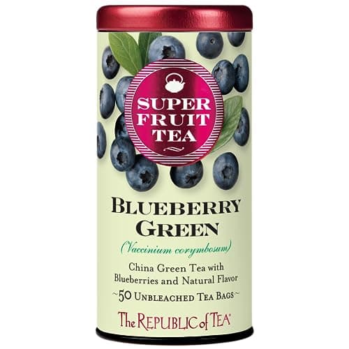 The Republic of Tea Blueberry Green Superfruit Tea 50 Tea Bag Tin