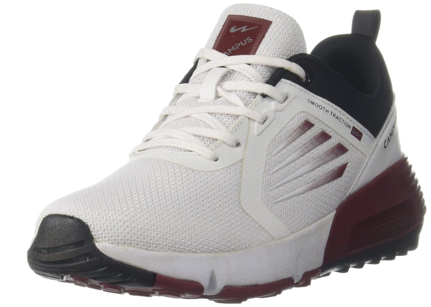 Campus Men's Tormentor WHT/BLK Running Shoes - 10UK/India 6G-852