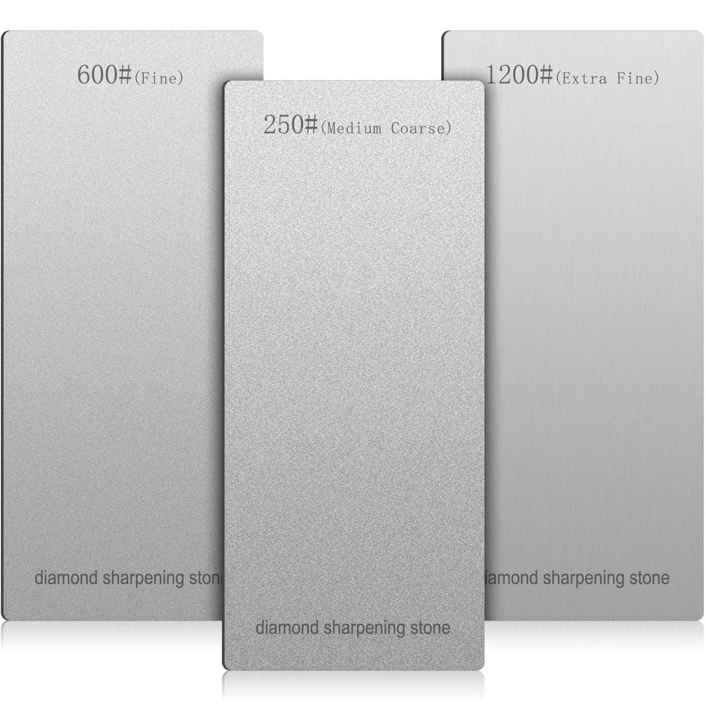 3 Pieces Diamond Sharpening Stone Diamond Knife Sharpener Plate Honing Whetstone for Kitchen Sharpening Dull Blunt or Tired Edges 250600 1200 Grit