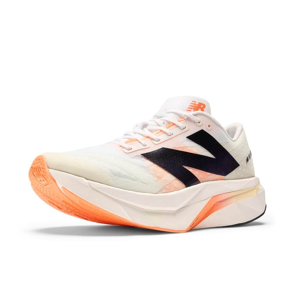 New Balance Mens FuelCell SuperComp Elite V4 Running Shoe WhiteAngoraHot Mango 115 M