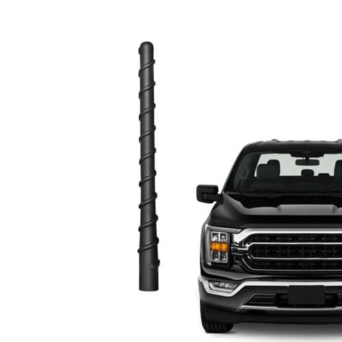 for Ford F-Series Truck Short Antenna 2009-2025 2026 Fit for Ford F150 F250 F350-F550 Raptor | 7" Spiril Flexible Rubber Antenna, Optimized AM/FM Radio Reception | for F-150 Radio Accessories