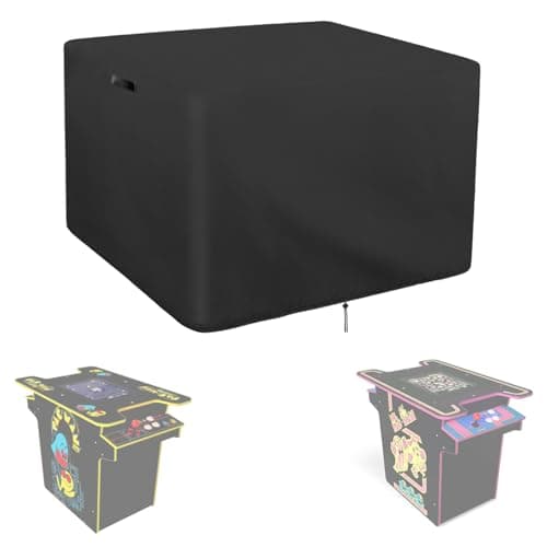 Safipotts Arcade Cover Compatible with Arcade1Up PacMan HeadtoHead Arcade Table 420D Waterproof Dustproof Game Table CoverBlack366L x 244W x 287H