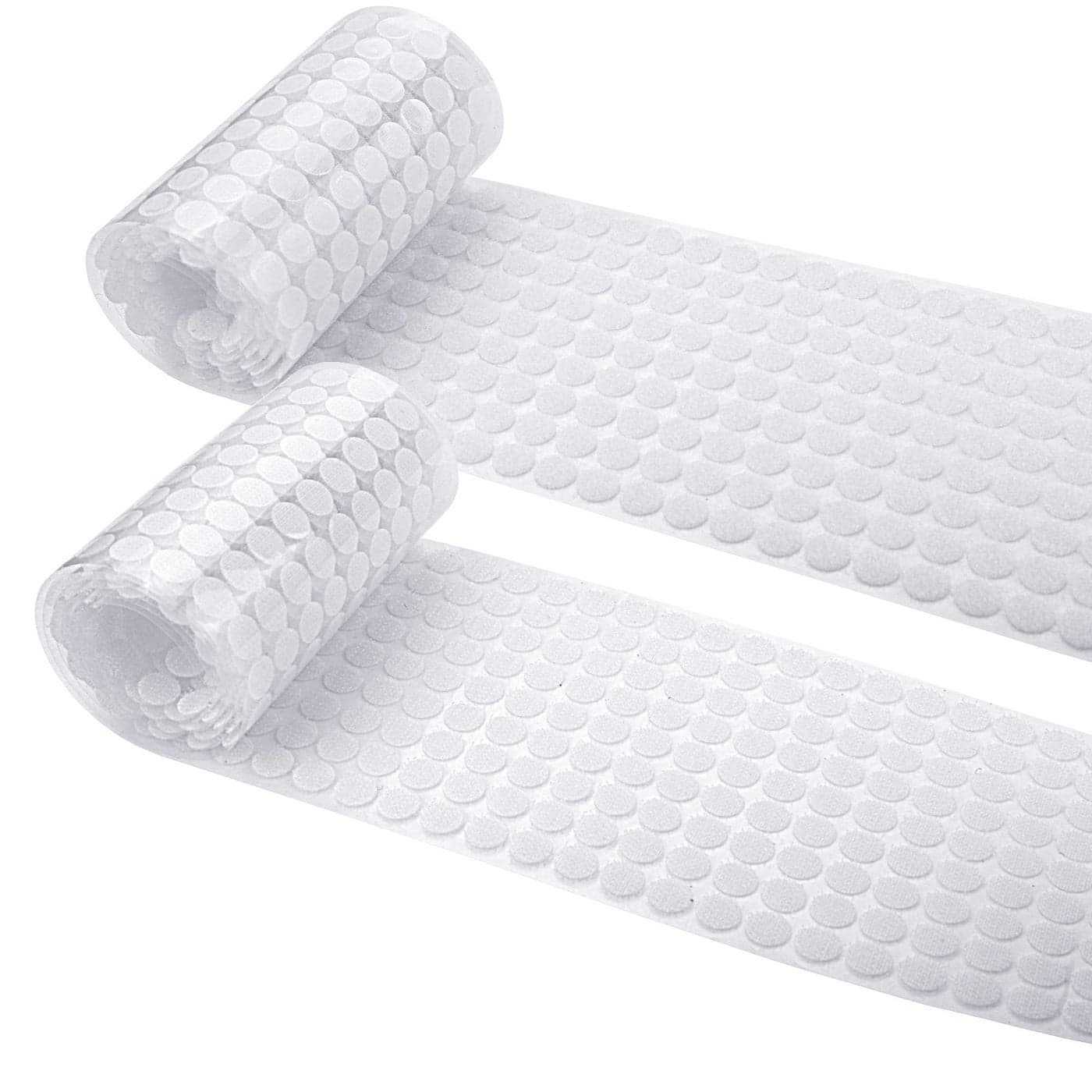 JANYUN 1008pcs Self Adhesive Dots25 10mm Diameter Sticky Dots Back Dots Hook and Loop Tapes White Classroom Office Home