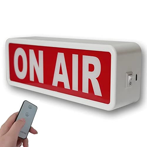 ON AIR Light Sign Recording Sign Studio Warning for (Studio/Home/Company/Desk or Wall Decor). Simple and Easy ON/Off Switch Button.Up Lighted Broadcast Warning Finished