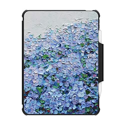 CASETiFY Impact Folio Case for iPad Pro 129 3rd4th5th6th Gen Nantucket Blue Hydrangeas by Ann Marie Coolick Clear Black