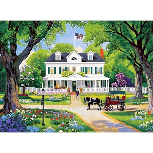 Puzzles for Adults 500 PiecesJigsaw Puzzles 500 Pieces Adult Jigsaw Puzzle 500 Piece Summer Building Puzzles for Adult Challenging Game Birthday Party Gift Toy for Adults Seniors 205x15 in