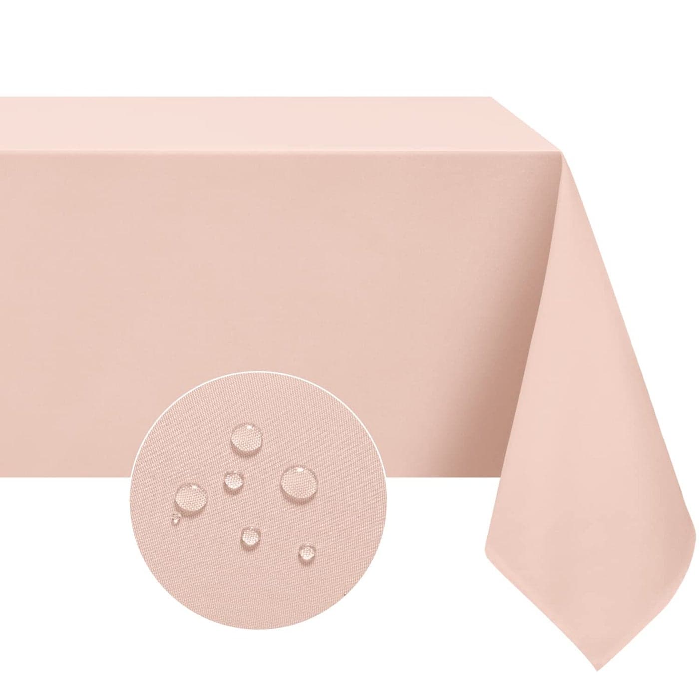 Softalker Rectangle Tablecloth Waterproof Stain Resistant Table Cloths Wrinkle Free Fabric Washable 210GSM Polyester Table Cover for SpringPartyOutdoor 60 x 102 inchPink