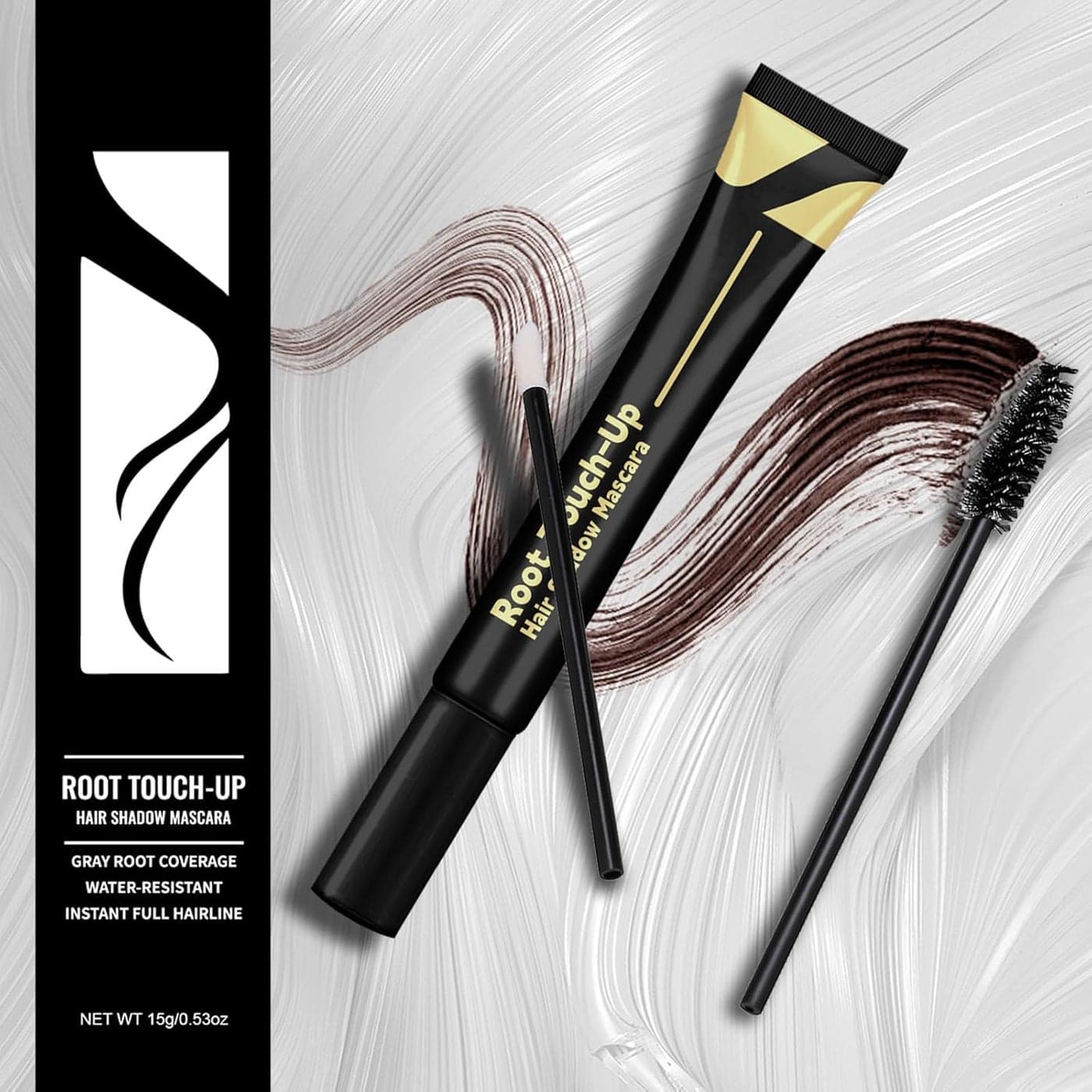 Root Touch Up Dark Brown Hair Mascara for Grey Hair WaterResistant hair Root Colour Touch Up for Women Root Cover Up Beard Filler for Men Root Hair Concealer Cover Gray Stick 053oz