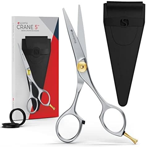 5 Mustache And Beard Scissors for Men Salons Barber Hairdresser Professional Hair Cutting Scissors made with Stainless steel for Trimming Grooming Scissors for Facial Nose Ear Hair