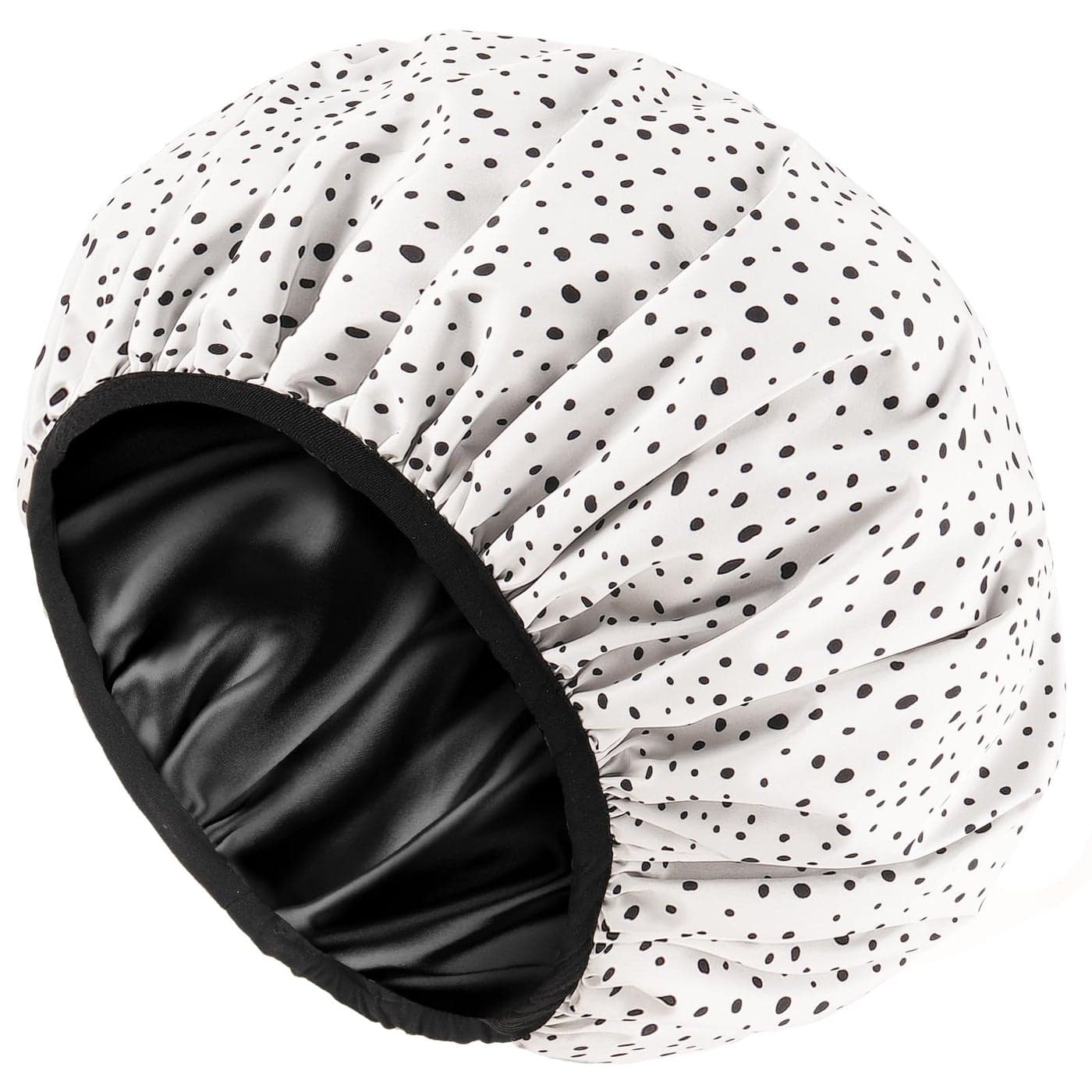 Yanibest Shower Cap for Women Hair Satin Bonnet Shower Cap for Women Waterproof Extra Large Double Layer Reusable Adjustable for Braids Long Hair