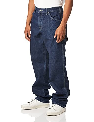 Dickies Mens Relaxed Fit Carpenter Jeans, Indigo Blue, 44W x 32L US