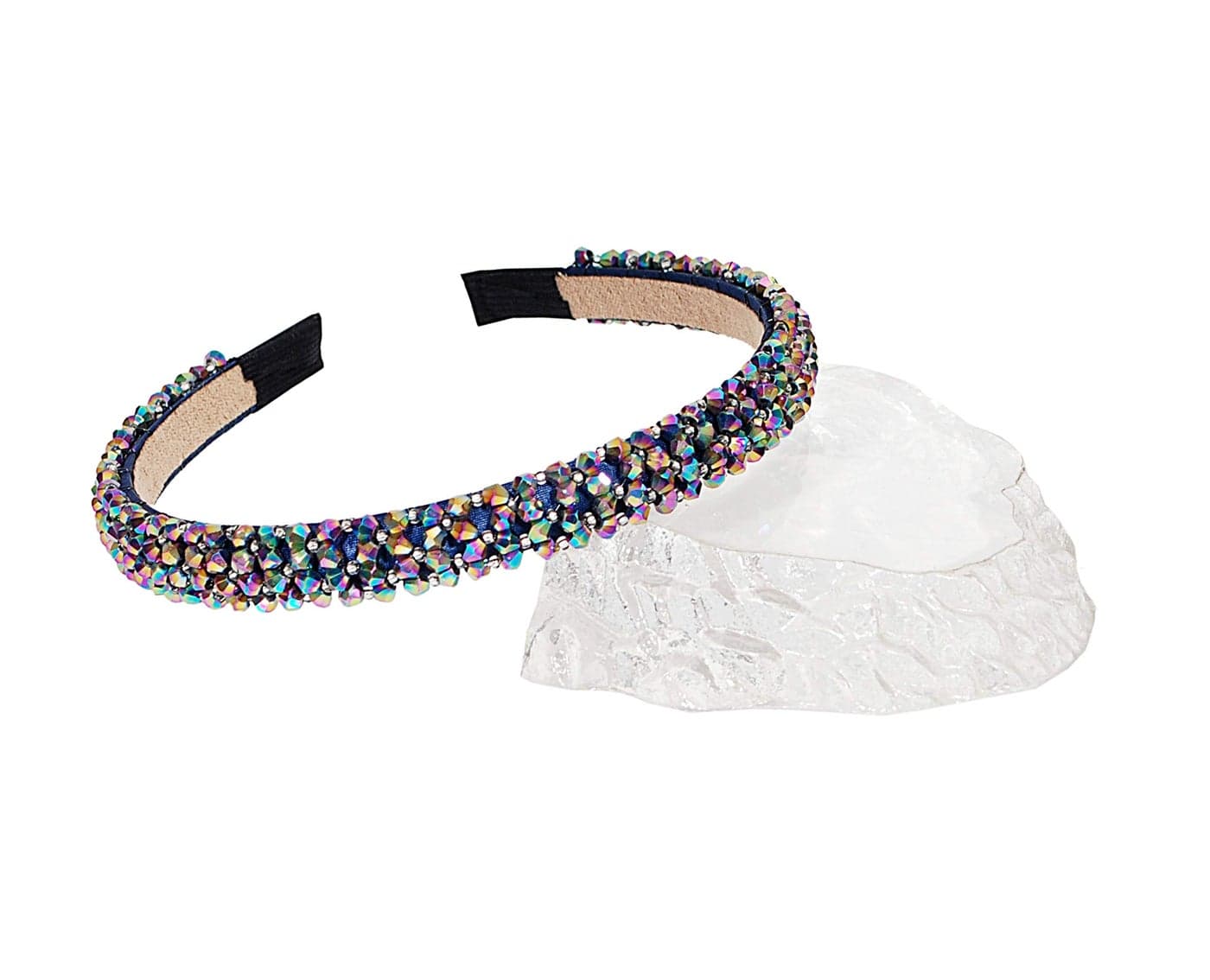 Vogue Hair Accessories Crystal Beaded Plastic Fancy Party Wedding Hairband for Women and Girls, Pack of 1 - Multicolor