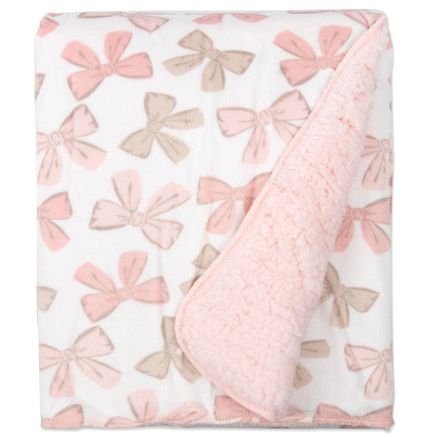 Baby Essentials Sherpa Fleece Baby Blanket 35x30 Super Soft Warm Reversible Baby Blankets for Newborns Infants Toddlers and Nursery