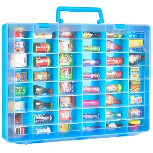 FULLCASE Case Compatible with 5 Surprise for Mini Brands Toys Series 14 Mystery Capsule Storage for Mini Mart Collection Organizer for CollectiblesCase Only Blue