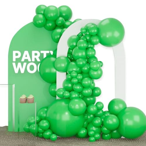 PartyWoo Green Balloons 100 pcs Different Sizes of 36 18 12 10 5 Inch Green Balloon Arch Kit Garland for Birthday Baby Shower Graduation Dinosaur Jungle Golf Football Theme Party Decorations GreenY24