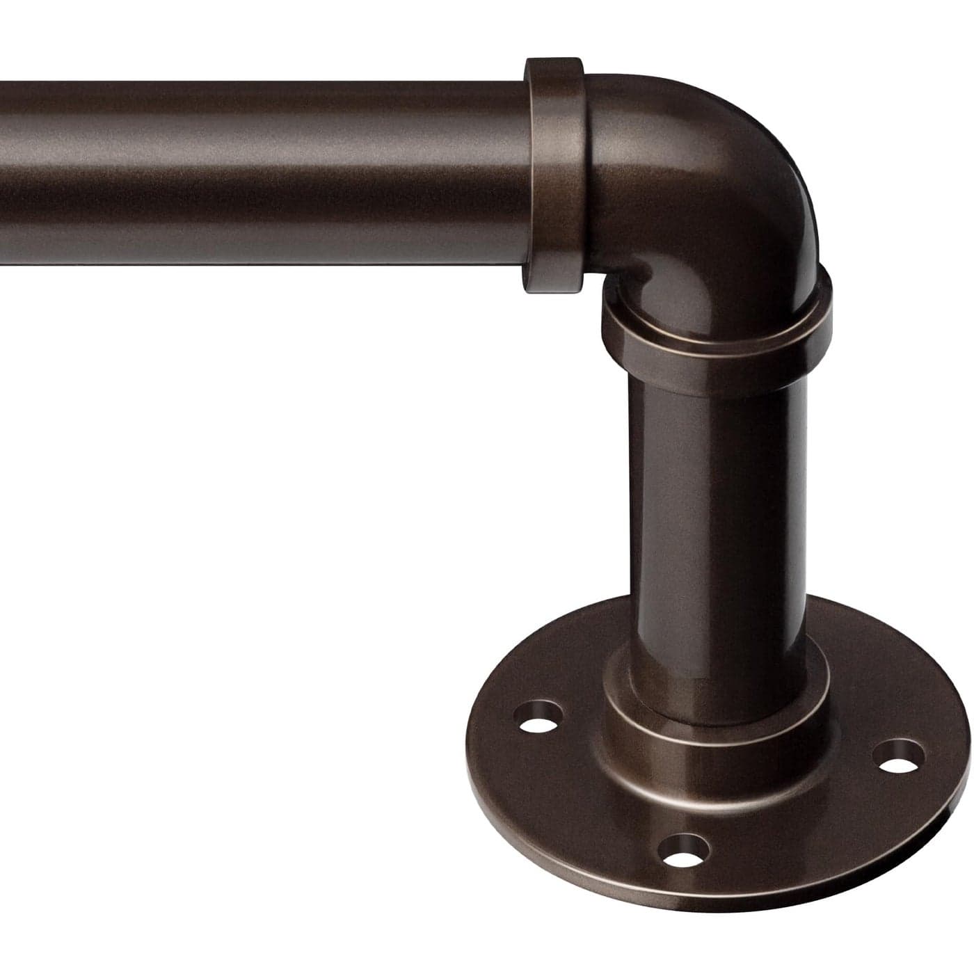 Zeerobee Curtain Rods for Windows 48 to 84 1 Inch Industrial Wrap Around Curtain Rod IndoorOutdoor Room Divider Adjustable Drapery Pole 4886 Antique Bronze