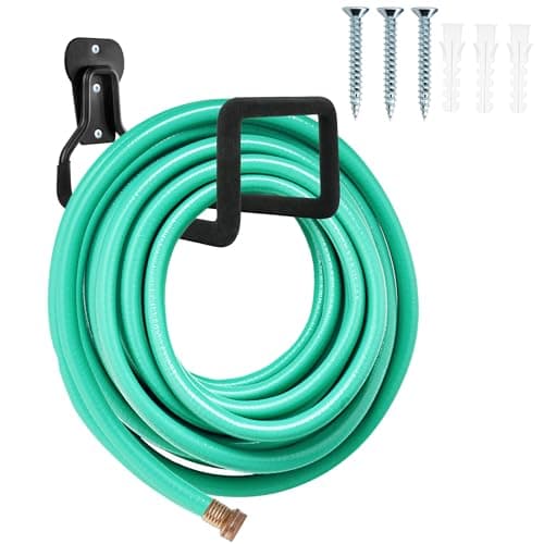 Garden Hose Holder - Heavy Duty Metal Hanger Wall Mount, Water Hose Holder for Outside Yard, Water Hose Reel, Hose Rack, Hose Hook
