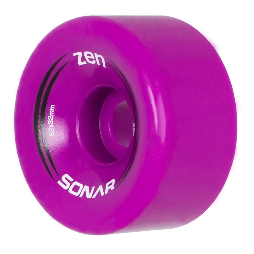 Riedell Zen Wheels - Quad Roller Skate Wheels - 4 Pack of 32mm x 62mm 85A Wheels | Magenta