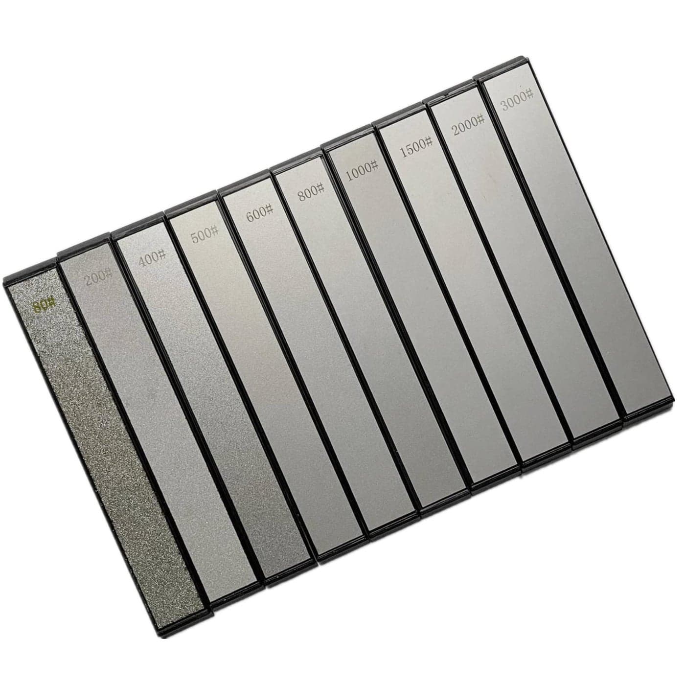 10Pcs Diamond Knife Sharpening Stones Set 802004005006008001000150020003000 Grit Diamond Whetstones with a NonSlip Base for Ruixin Sharpener Knife Sharpener for Kitchen Outdoor