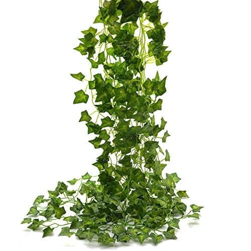 Beebel Ivy Garland 85Ft 12 Strands Artificial Fake Ivy Leaves Greenery Leaves Hanging Vines Plant Leaves Garland Home Garden Poison Ivy Costume
