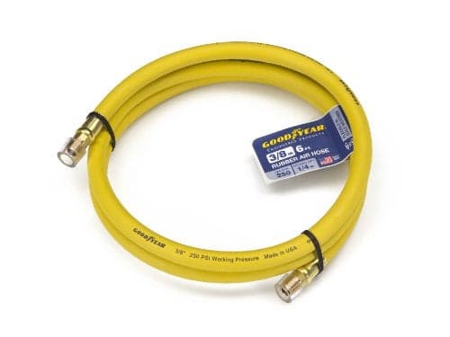Goodyear 6 x 38 Rubber Whip Hose Yellow 250 PSI