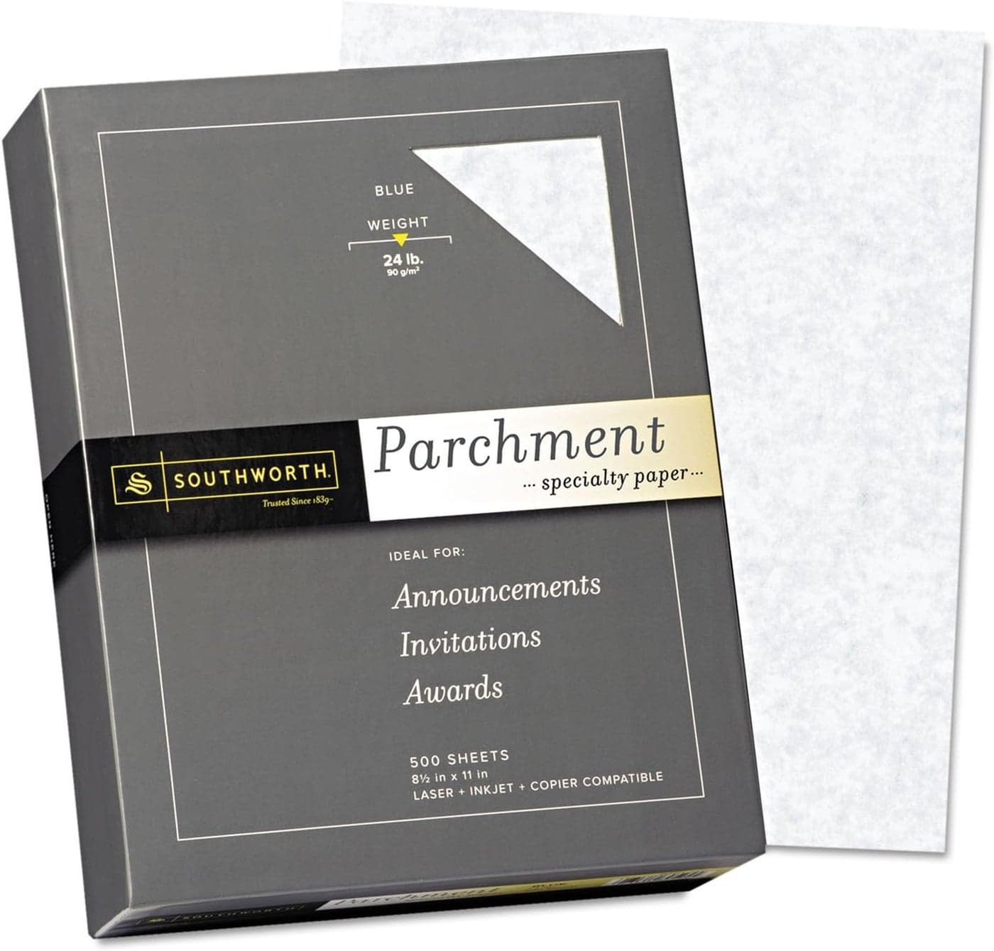 Southworth 964C Parchment Specialty Paper Blue 24 lb 8 12 x 11 500Box