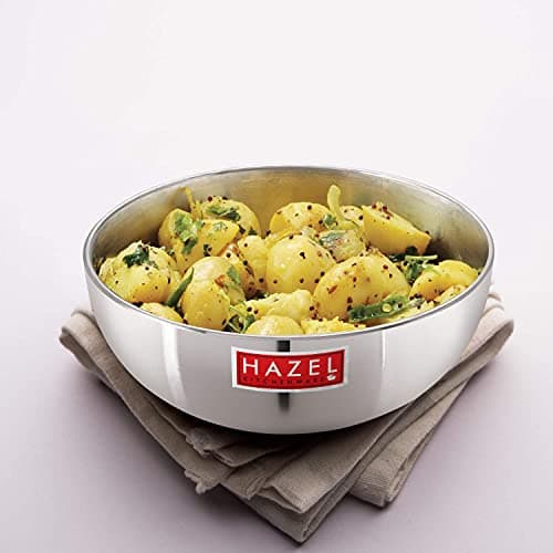 HAZEL 4mm Aluminium Tasra Frying Tasla Kadai, 26.7 cm, 5000ML