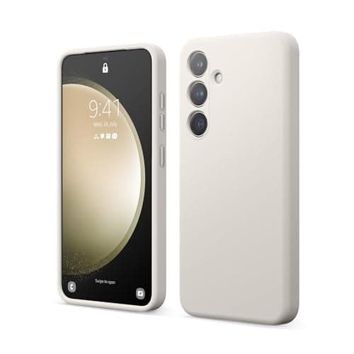 elago Compatible with Samsung Galaxy S24 Case, Liquid Silicone Case, Full Body Protective Cover, Shockproof, Slim Phone Case, Anti-Scratch Soft Microfiber Lining, 6.2 inch (Stone)