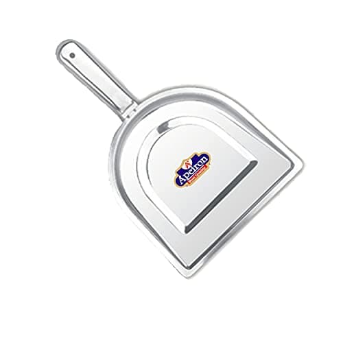 Apeiron Stainless Steel Cleaning Dustpan | Oval Supdi | Silver | 29.5 cm | for Kitchen Garden Office | Pack of 1
