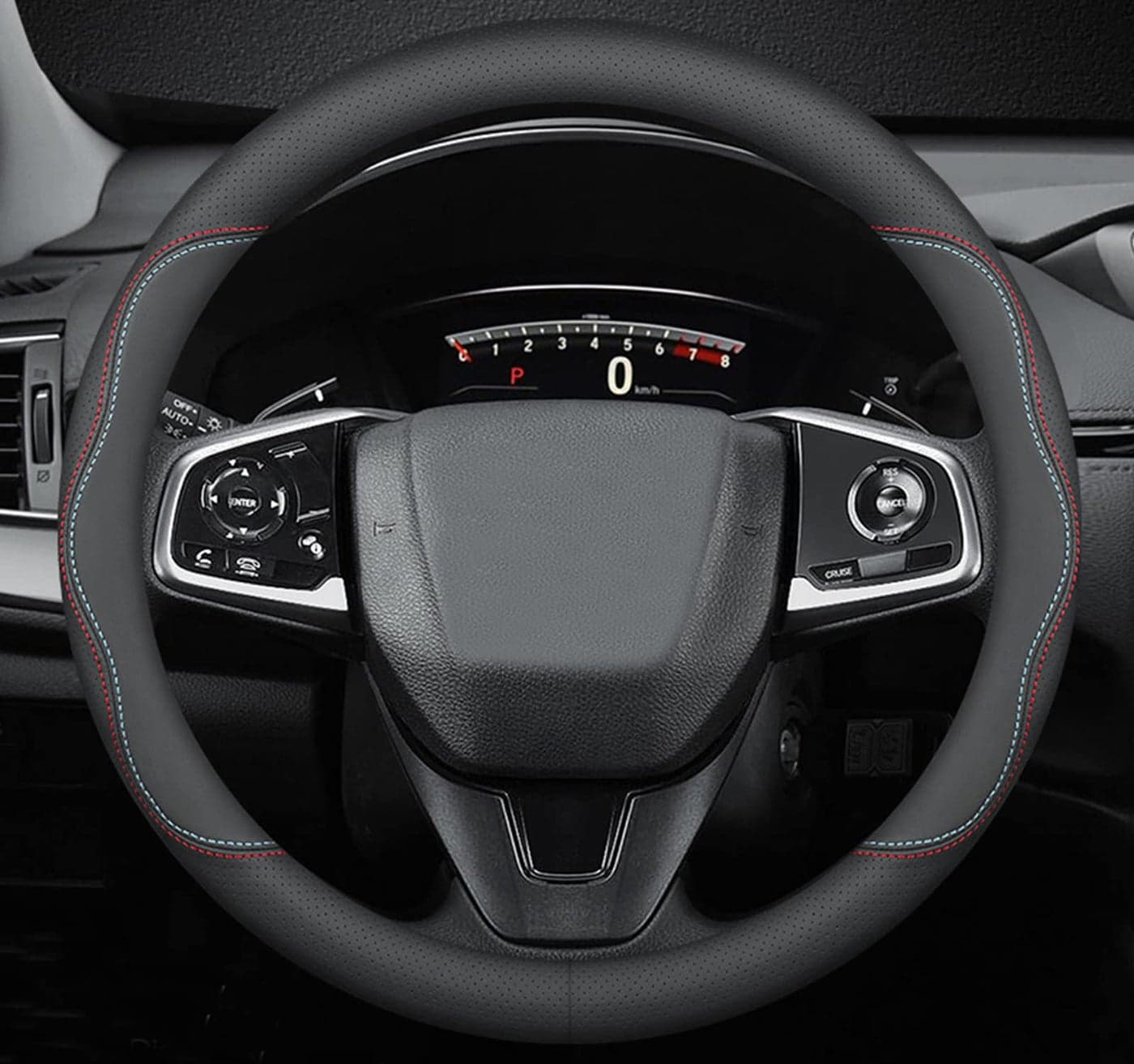 BllXESD Car Steering Wheel Cover Compatible with Toyota RAV4 2025 2024 2001-2023 Year, Breathable Premium Leather, Anti-Slip Design, A-Style