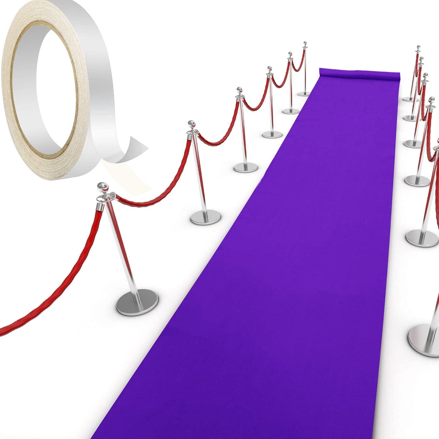 Shappy Purple Carpet Runner Rug for Party 55gsm Thickness with Carpet Tape Hallway Rug for Graduate Wedding Party Dance Floor Outdoor Accessories26 x 30 Feet