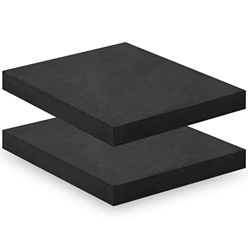 Amylove 2 Pcs Thermoform Molding Foam Sheet, 12 x 11.6 x 1 Inch, Black Press Thermoform Sheet for Holster and Sheath Making DIY Crafts Board Molding Sheath