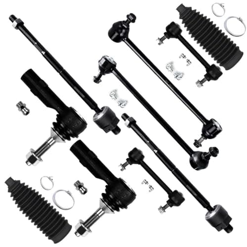 SCITOO 10pcs Outer Inner Tie Rod End w/Boot Sway Bar Link Kit for 2005-2007 for Ford Five Hundred Freestyle 2008-2009 for Ford Taurus Taurus X for Mercury Montego for Mercury Sable