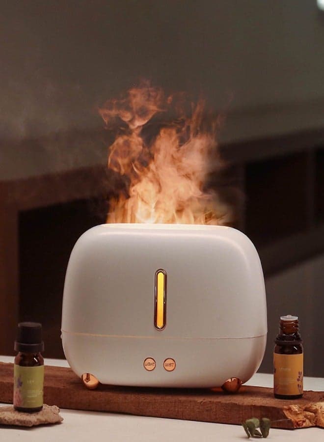 Colourful Flame Humidifier with Night Lights-Aroma Diffuser, Air Purifier and Essential Oil Machine 180 ML