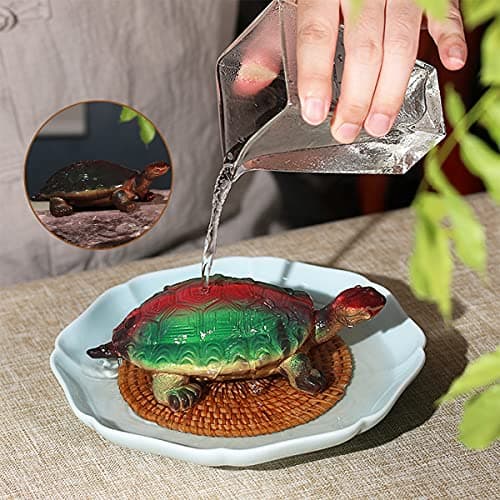 LYART Color Changeable Tea Pet Cute and Fine Kung Fu Zisha Tea Pet for Tearoom Ornament Accessories Gift for Tea Lover (Tortoise)