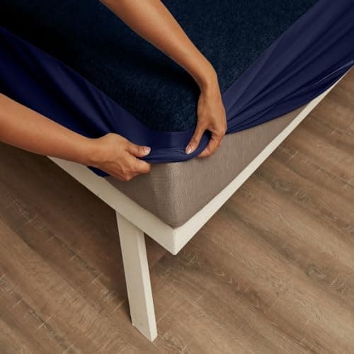 Wakefit Cotton Feel Ultra Soft Waterproof Mattress Protector | Breathable - Hypoallergenic Mattresses Cover 75" x 60" - Queen, Blue