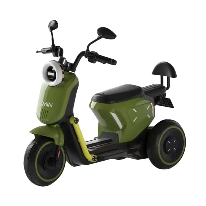 Lovely Baby Powered Kids Ride On Motorbike LB 995 with Lights, Music & MP3 Player, 3-Wheel Electric Motorcycle, Battery Operated Bike for Children Age 2-4 Years - Green