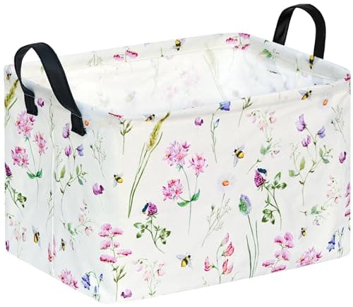 ACMUUNI Rectangle Gift Shelf Nursery Storage Basket Laundry Hamper Storage Box and Bins for Home Clothes with Handles