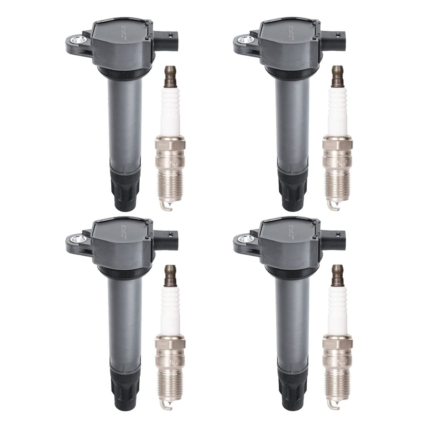 Set of 4 Ignition Coil Pack and Spark Plugs Fits for Jeep Patriot Compass Dodge Avenger Caliber Journey Chrysler Sebring 200 2007 2008 2009 2010 2011 2012 2013 2014 2015 2016 24 20 L4 Replaces UF557