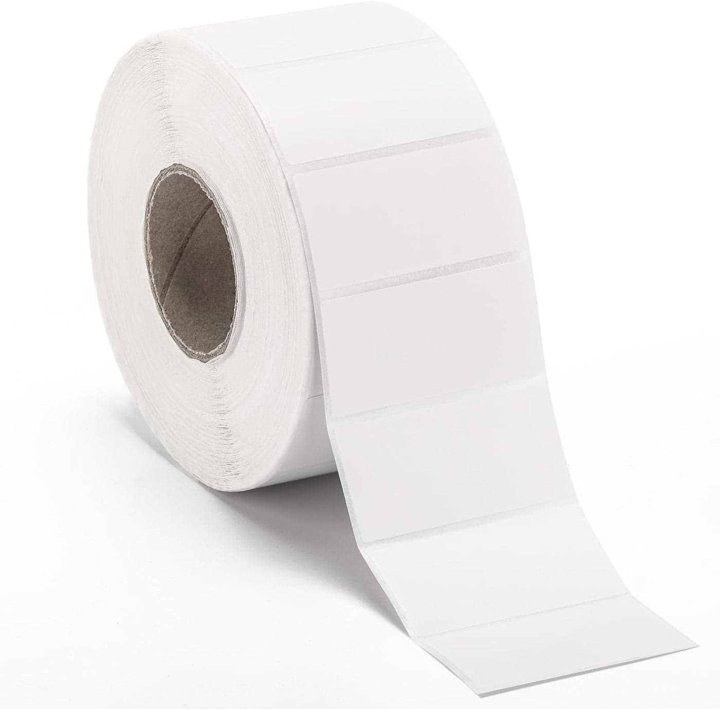2000 Pcs White Labels Stickers to Write On 2 x 1 Inch Waterproof and Oil Resistant Blank Barcode Labels for Food Containers Jars Pantry Organization