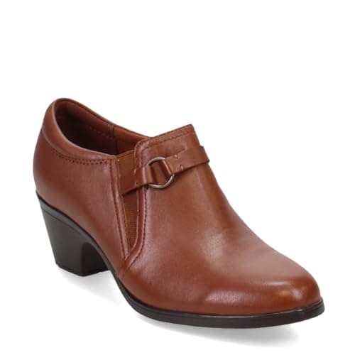 Clarks Brown's Emily 2 Erin Pump, Tan Leather, 7 Narrow US