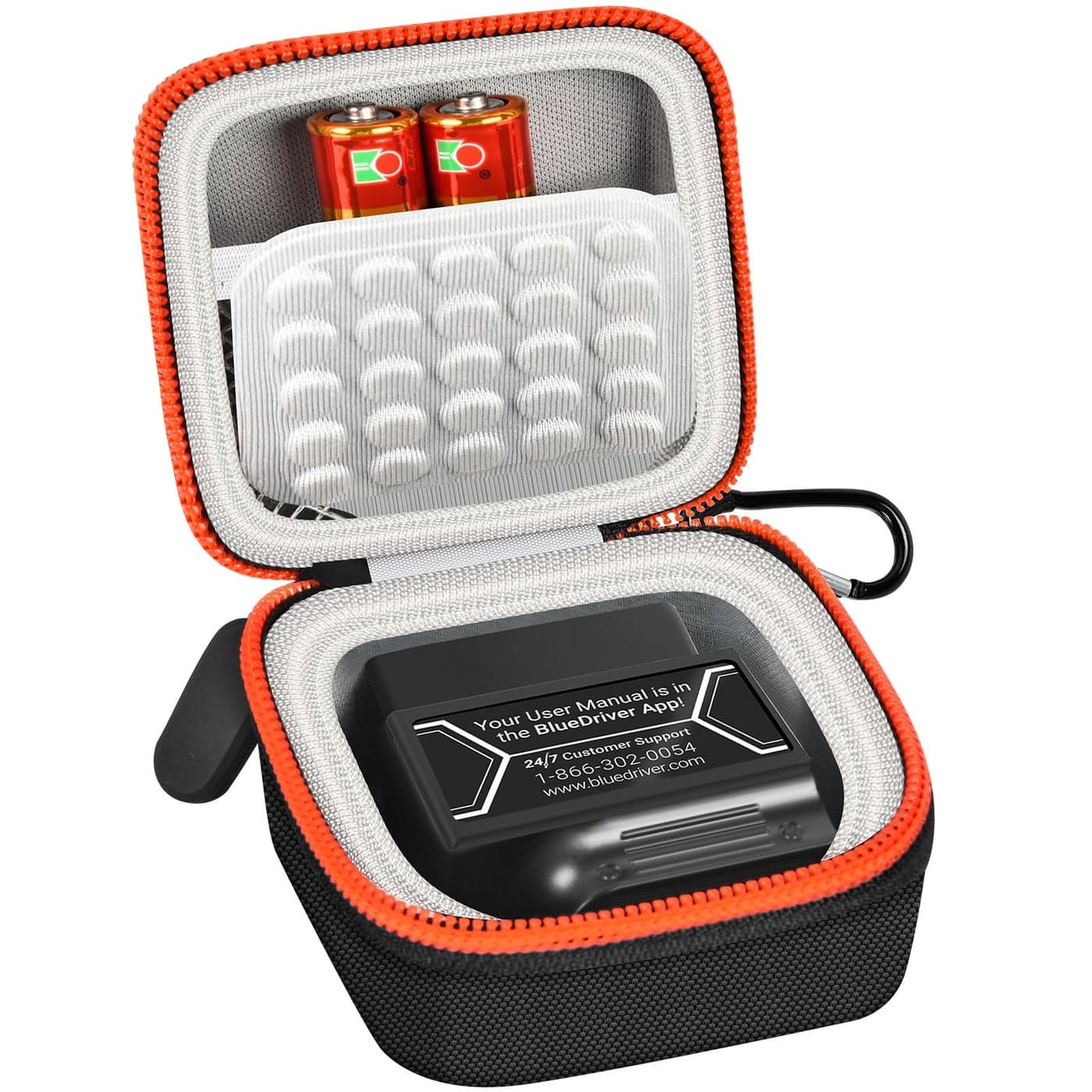 ANKHOH Case for BlueDriver Bluetooth Pro OBDII Scan Tool for iPhone for Android Car and Auto Mini Carry Holder for Veepeak Bag Only Black