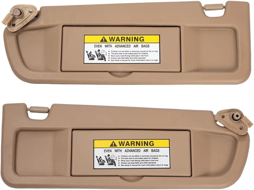 HIMIKI Beige Left and Right Sun Visor Compatible with 2006-2011 Honda Civic