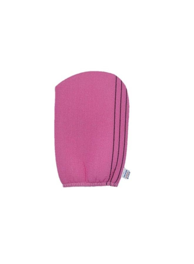 RE:AU Korean Asian Exfoliating Body Scrub Glove Towel Washcloth/Korean Bath Shower Sponge 3 pieces (7 inch x 4.7 inch) (PINK 3PCS)