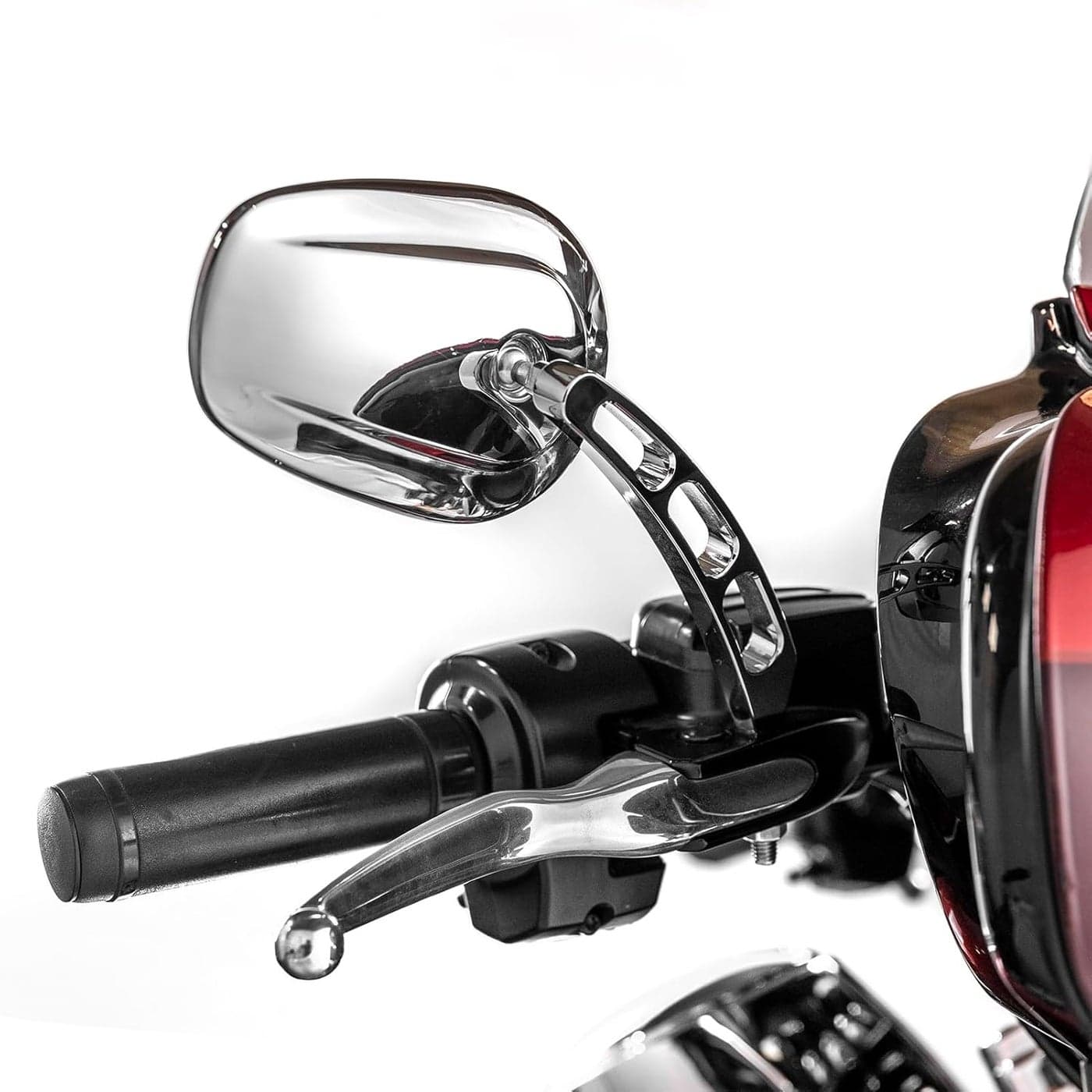 Mofun Hollow Chrome Rear View Mirror for Harley Sportster Dyna Softail Touring
