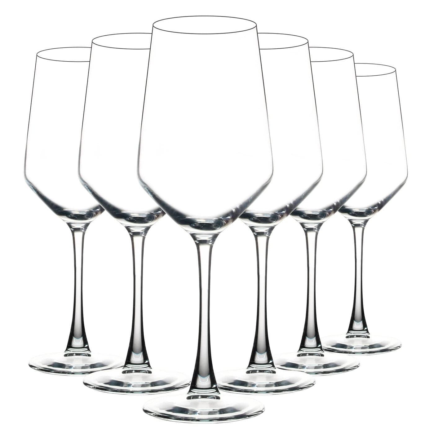 YANGNAY Wine Glasses Set of 6 13 Oz Red or White Wine Glass with Stem Perfect for Home Restaurant Dishwasher Safe