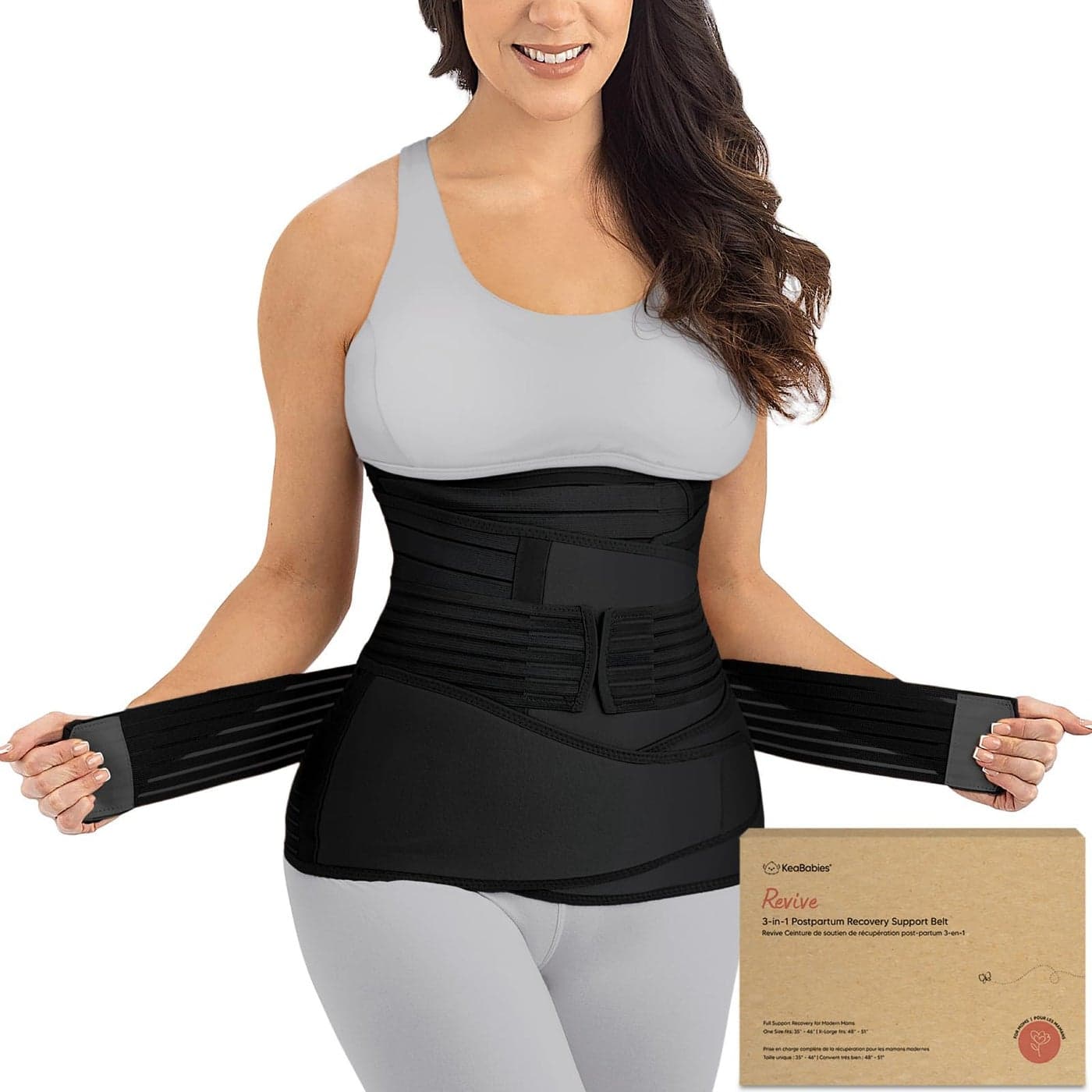 3 in 1 Postpartum Belly Support Recovery Wrap Postpartum Belly Band After Birth Brace Slimming Girdles Body Shaper Waist Shapewear Post Surgery Pregnancy Belly Support Band Midnight Black ML